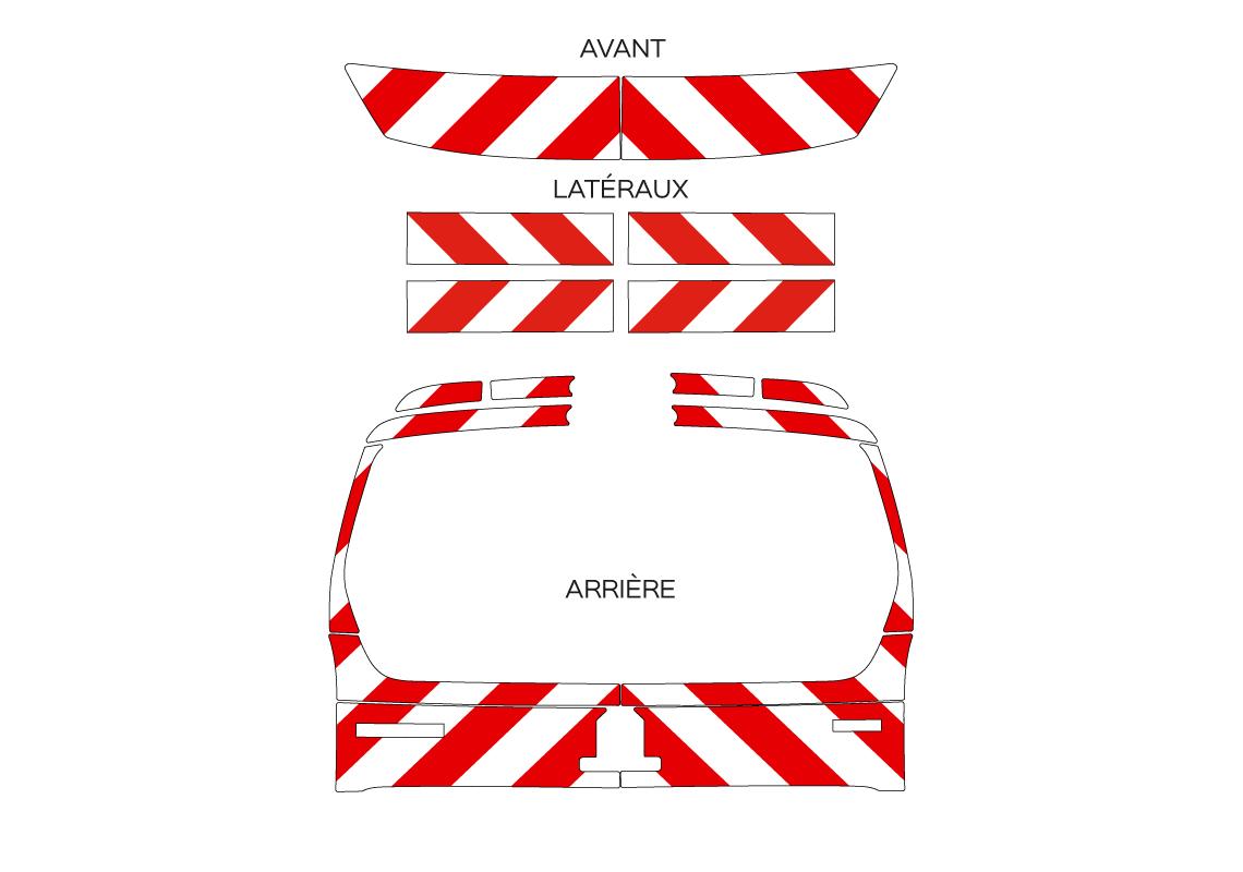 Pre-cut chevron kit Class A PEUGEOT RIFTER 2018-2023